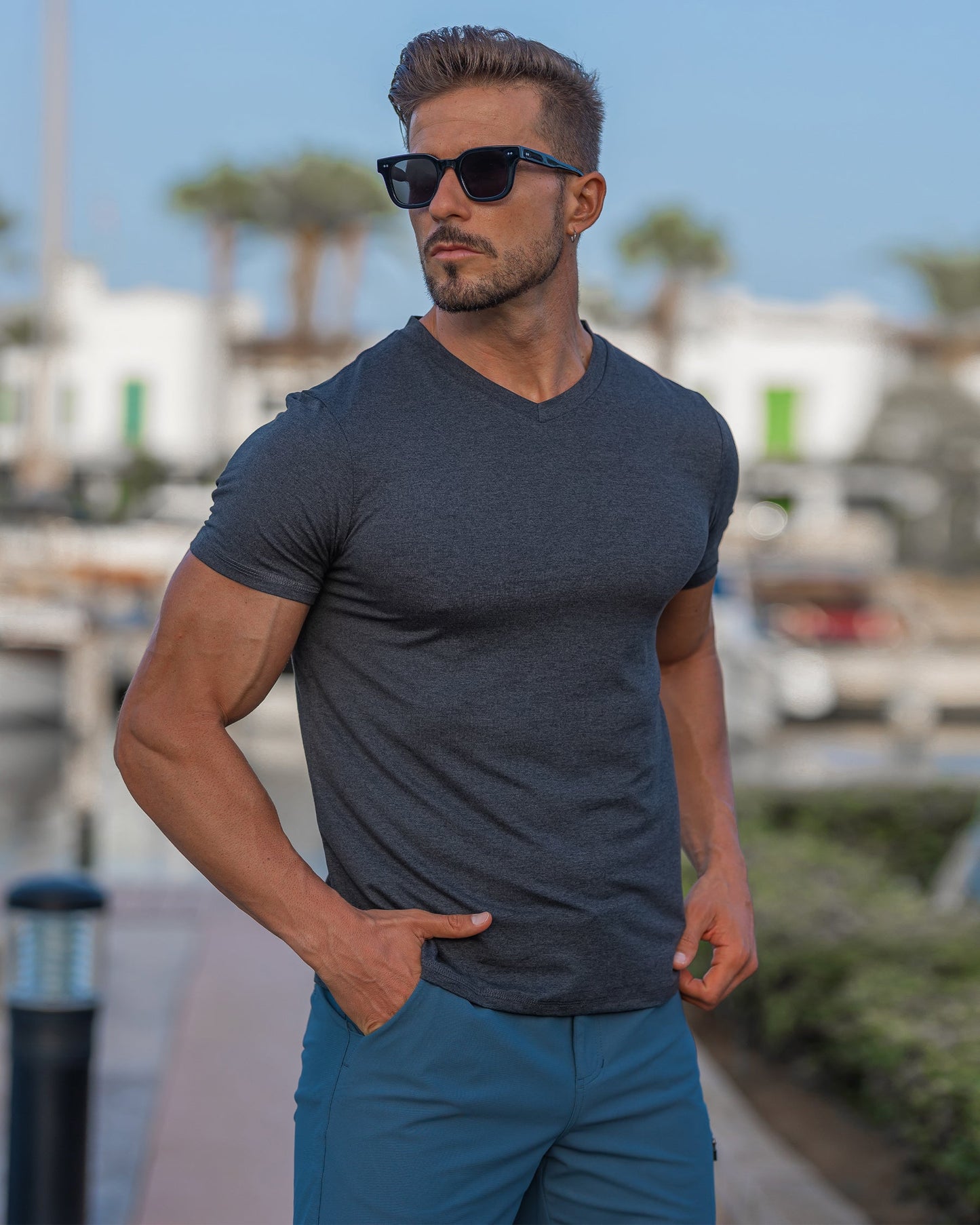 Men's Softest Performance Stretch V-neck Tee