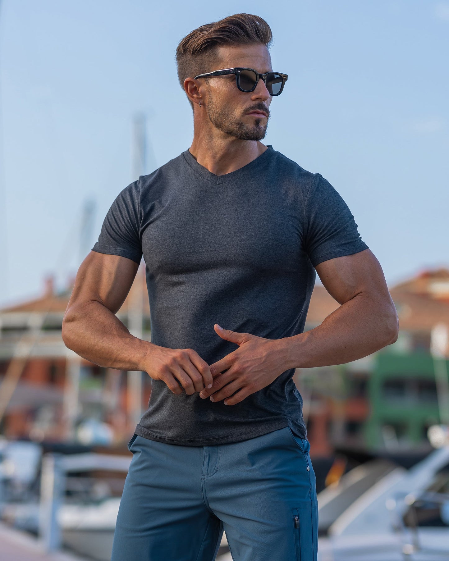 Men's Softest Performance Stretch V-neck Tee