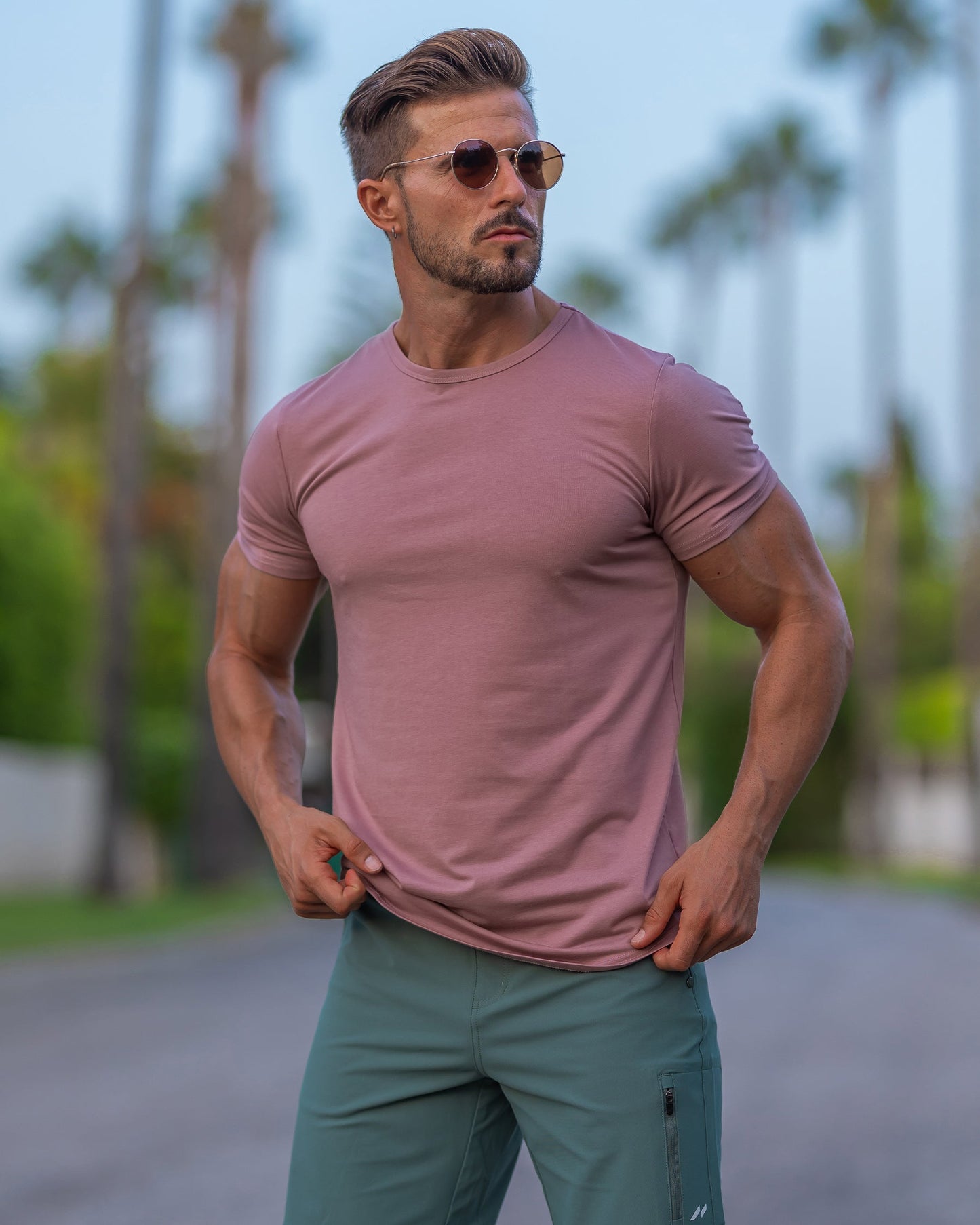 All Day Elite Curve-Hem Tee Stretch Short Sleeve