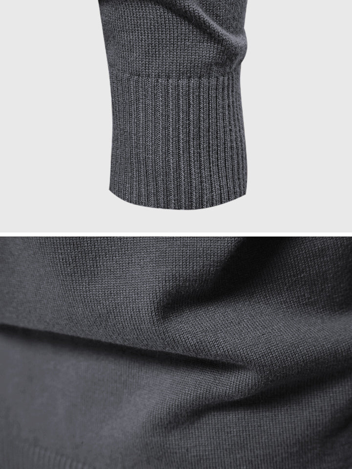 Knit Pocket Cardigan Sweater - DUVAL