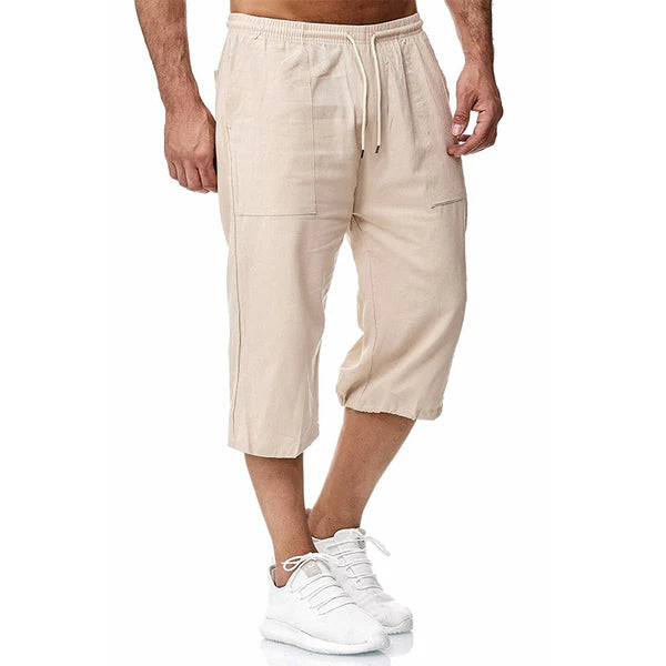 Cotton Linen Casual Sports Shorts