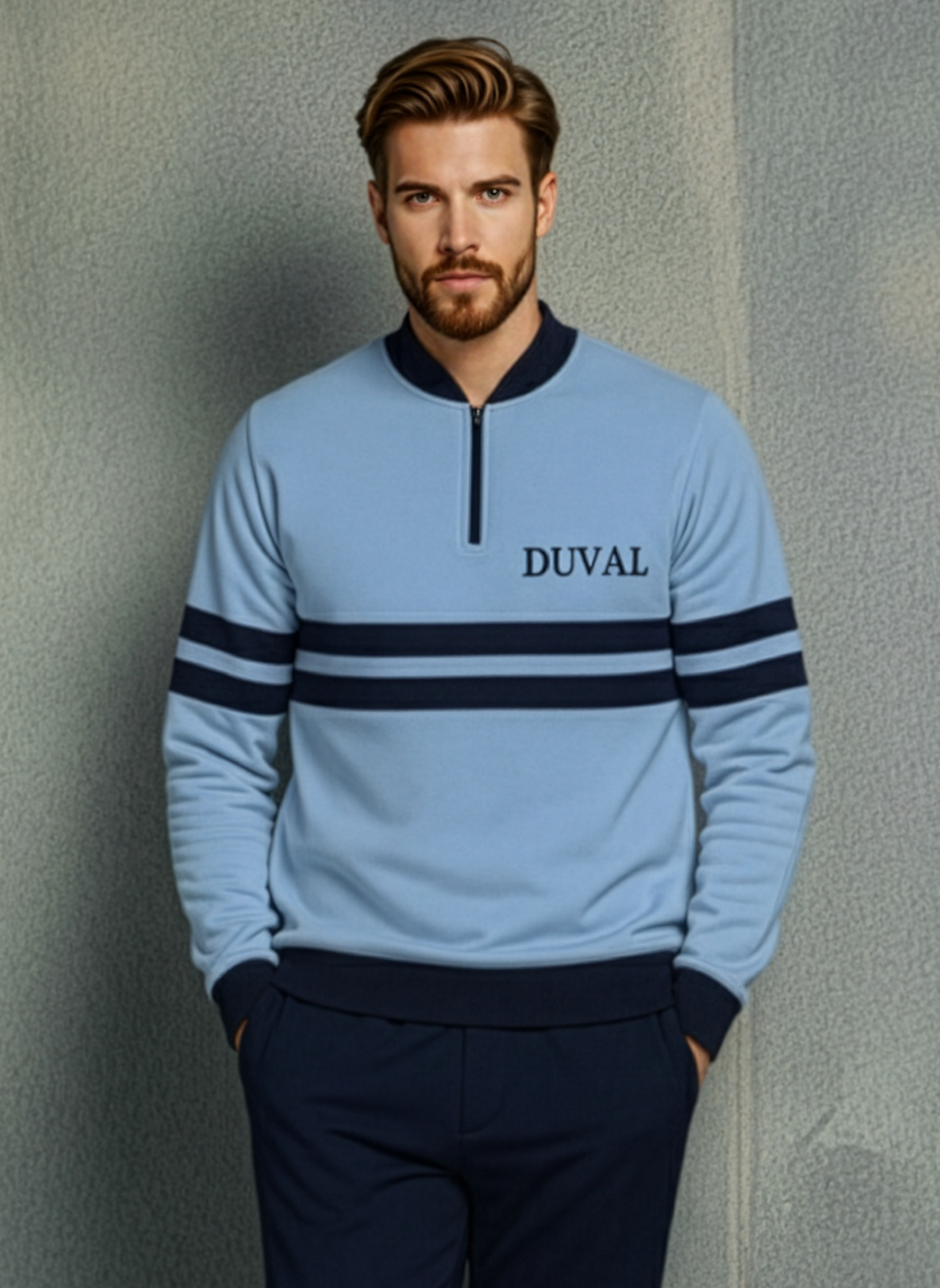 The Slate Half-Zip Sweater Set