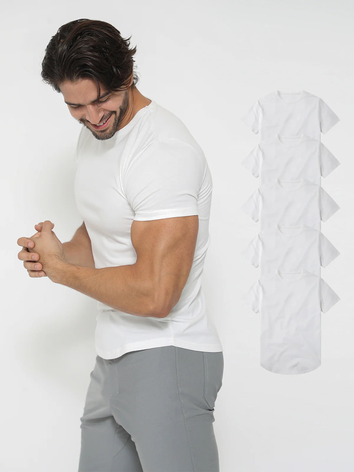 5-Pack All Day Elite Curve-Hem Tee Short Sleeve