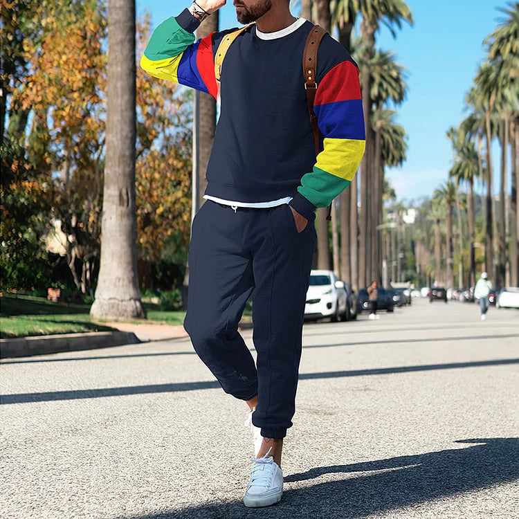 Colorful Sweatshirt & Sweat Pants Co-Ord - DUVAL