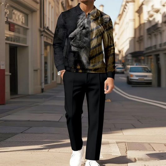 Modern Quarter Zip Two-Piece Set