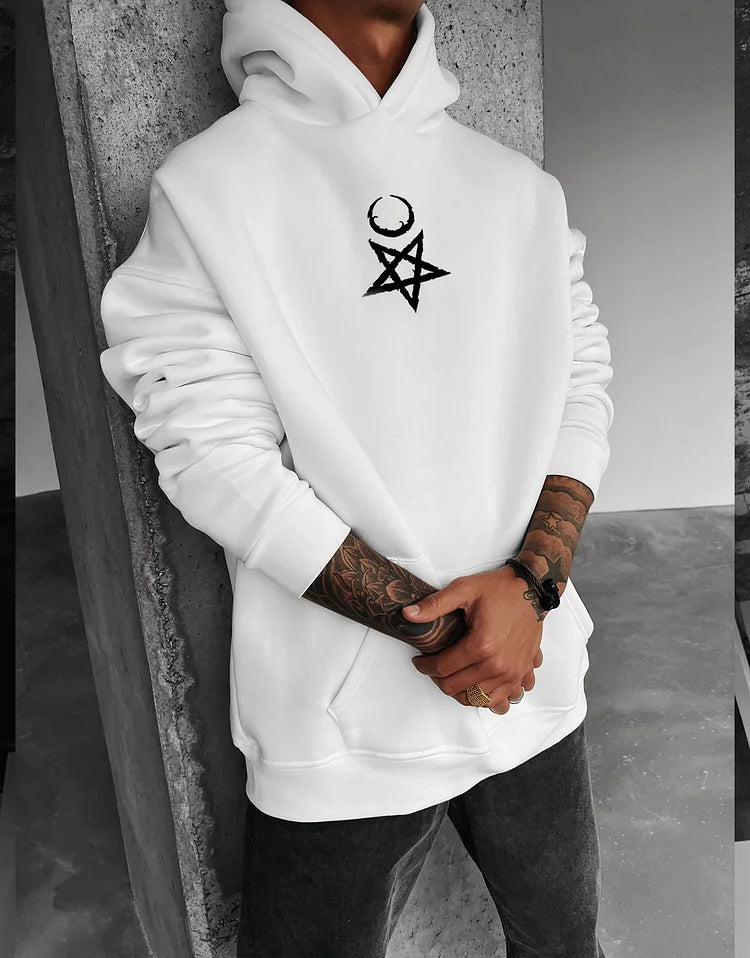 Satan Totem Print Pullover Sweatshirt