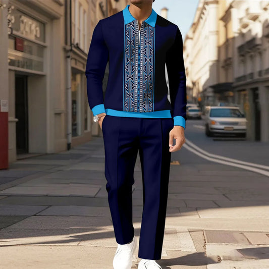 Modern Quarter Zip Two-Piece Set