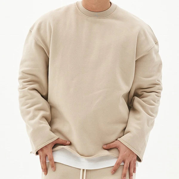 Fashion Solid Color Loose Fit Sweatshirt 17549257Z