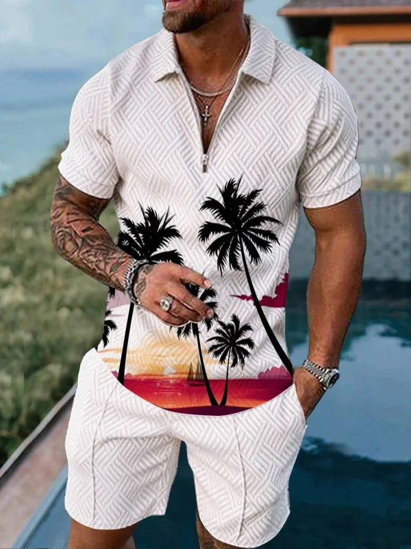 Palm Lagoon Polo Shirt And Shorts Co-Ord - DUVAL