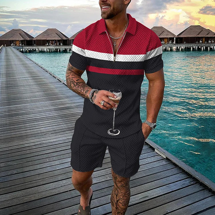 Pinnacle Polo Shirt And Shorts Co-Ord - DUVAL