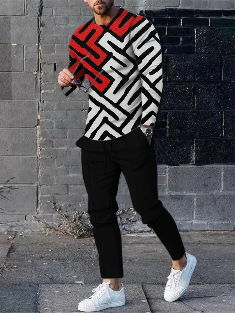 Long Sleeve Casual Two-piece Set - DUVAL