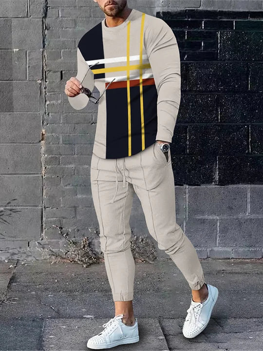 Long Sleeve Casual Two-piece Set - DUVAL