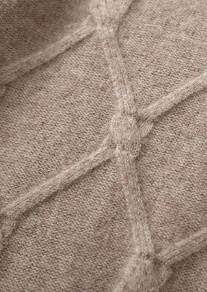 Pure Extra-Fine Merino Wool Cable Crewneck