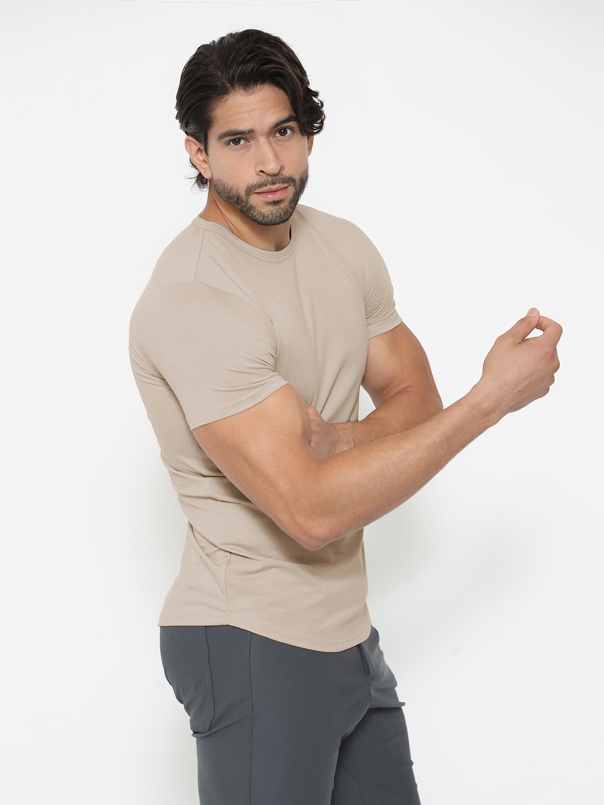 All Day Elite Curve-Hem Tee Stretch Short Sleeve