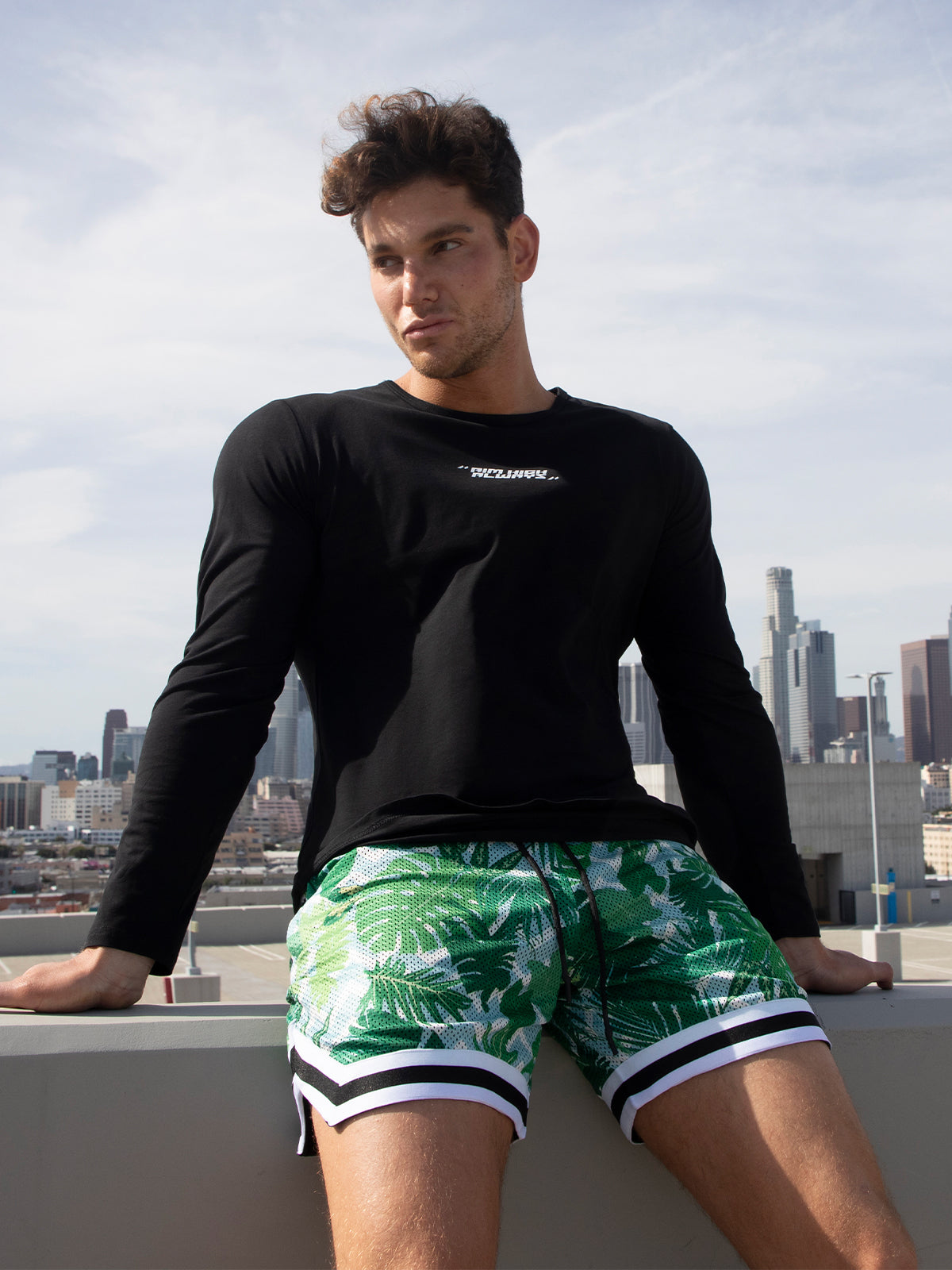 Gym To Street Mesh 6" Short-Palm Print