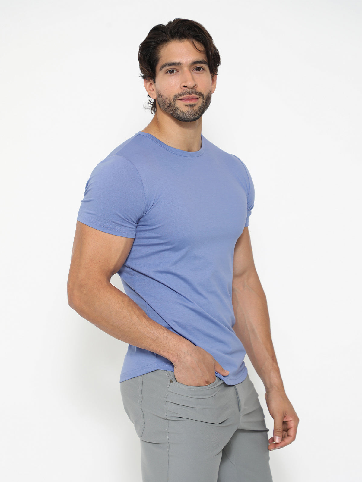 All Day Elite Curve-Hem Tee Short Sleeve Active Fit