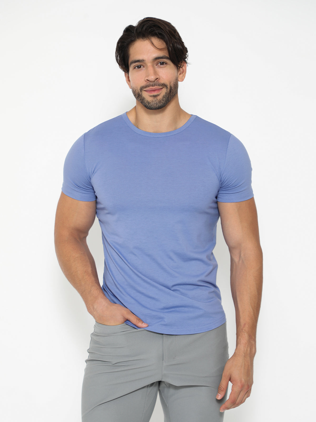 All Day Elite Curve-Hem Tee Short Sleeve Active Fit