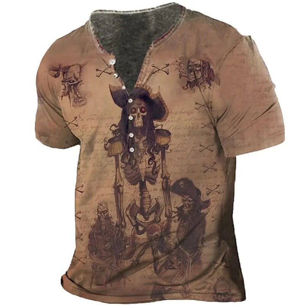 Skeleton Pirate Vintage T-Shirt - DUVAL