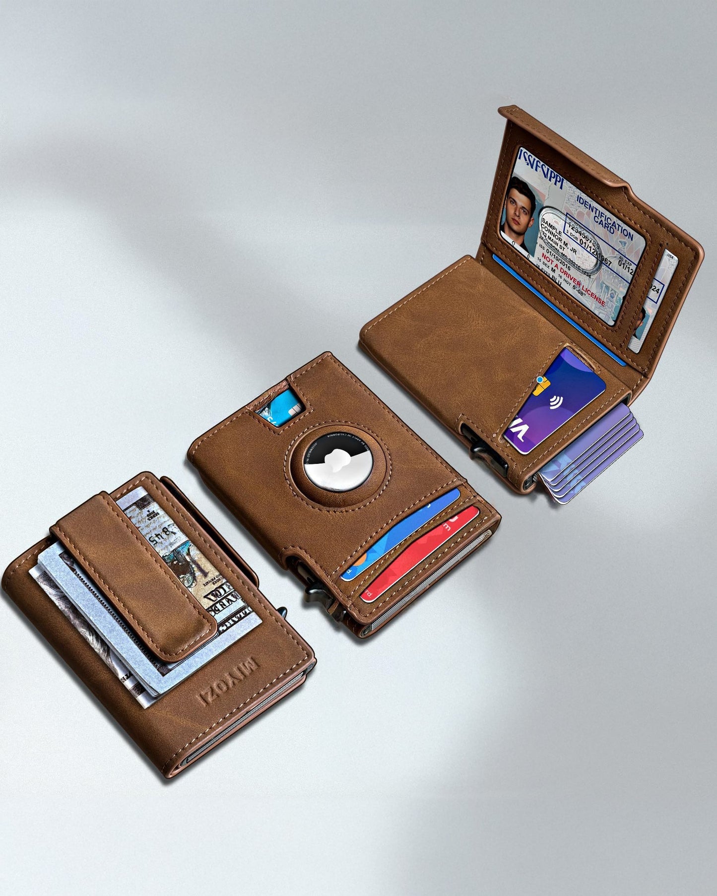 Multi-functional Slim Leather Wallet