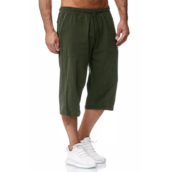 Cotton Linen Casual Sports Shorts