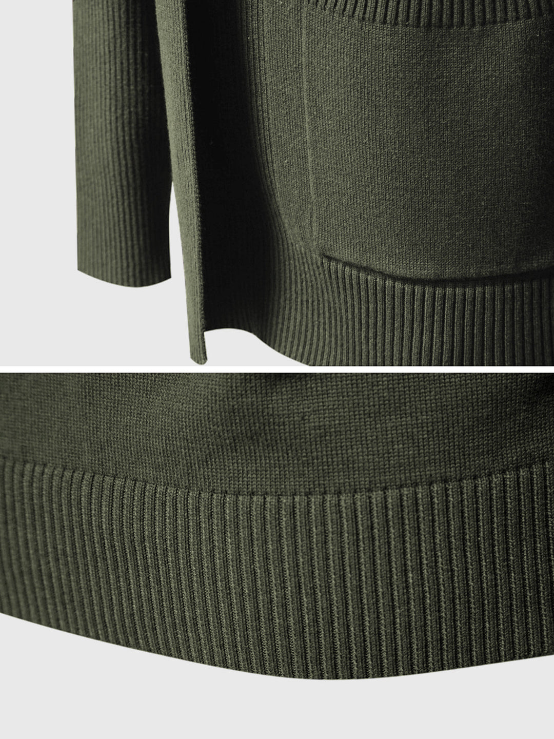 Knit Pocket Cardigan Sweater - DUVAL