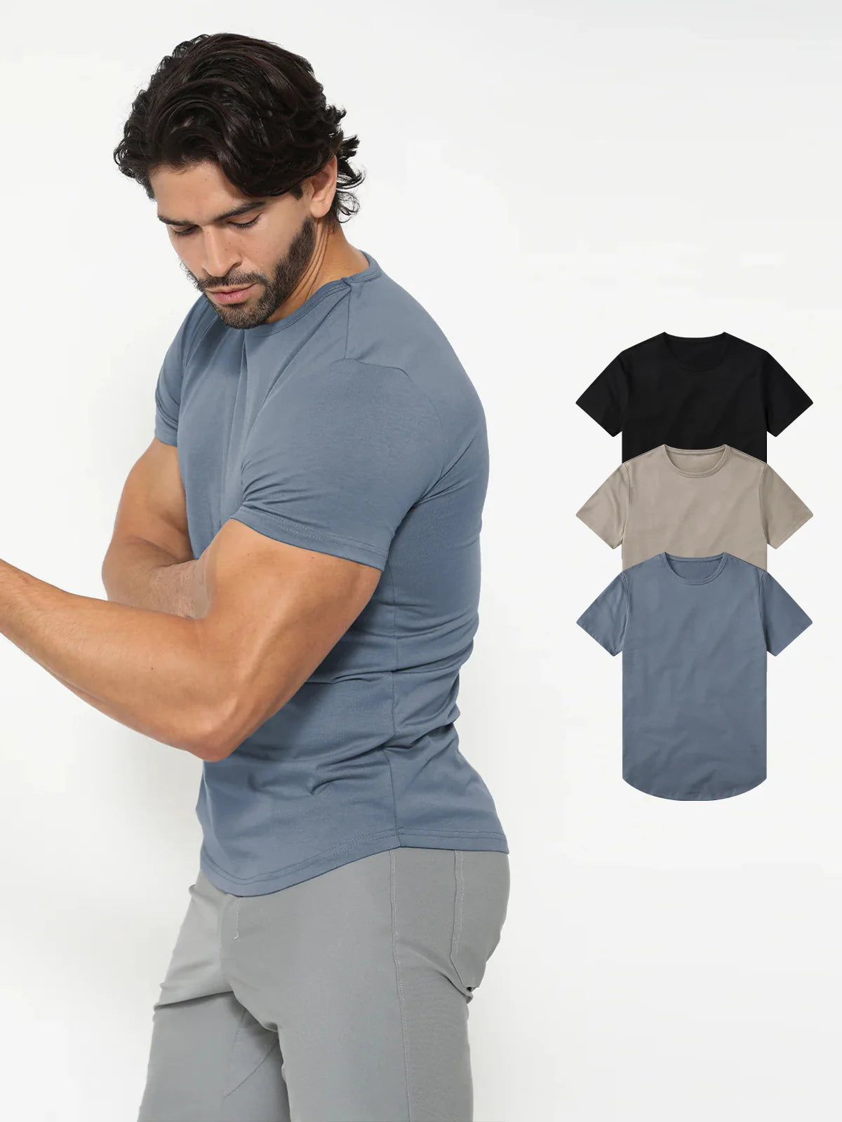 3-Pack All Day Elite Curve-Hem Tee