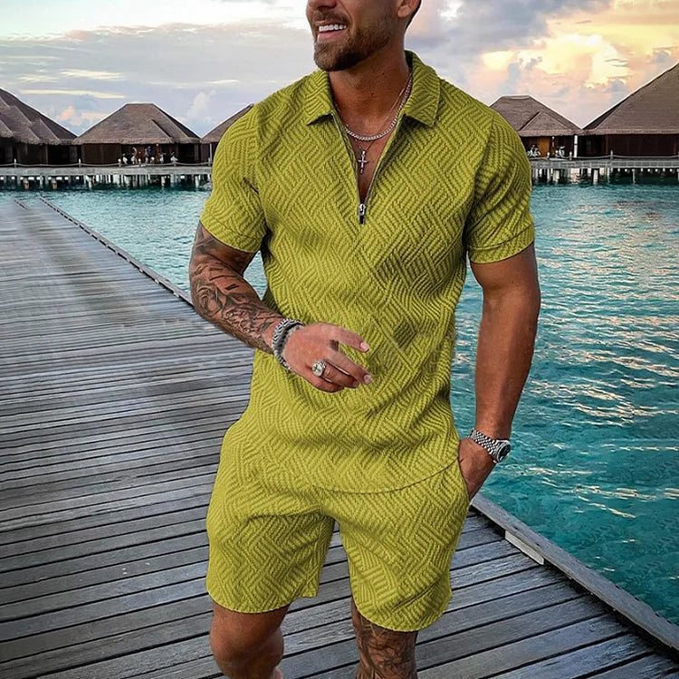 Casual Polo Shirt And Shorts Co-Ord - DUVAL