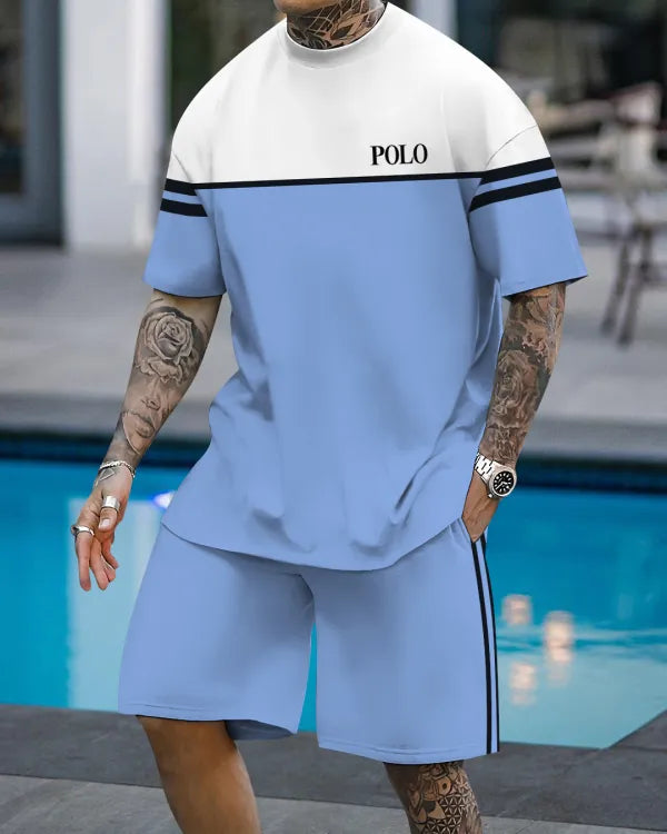 Short Sleeve Casual Two-piece Set - DUVAL
