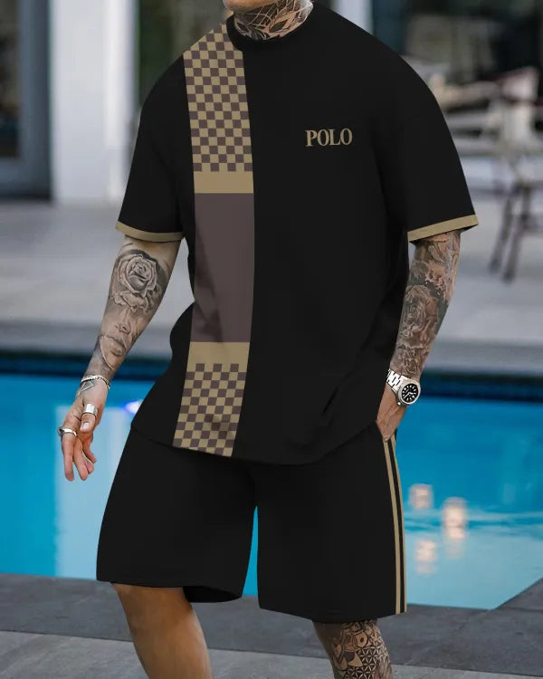 Short Sleeve Casual Two-piece Set - DUVAL