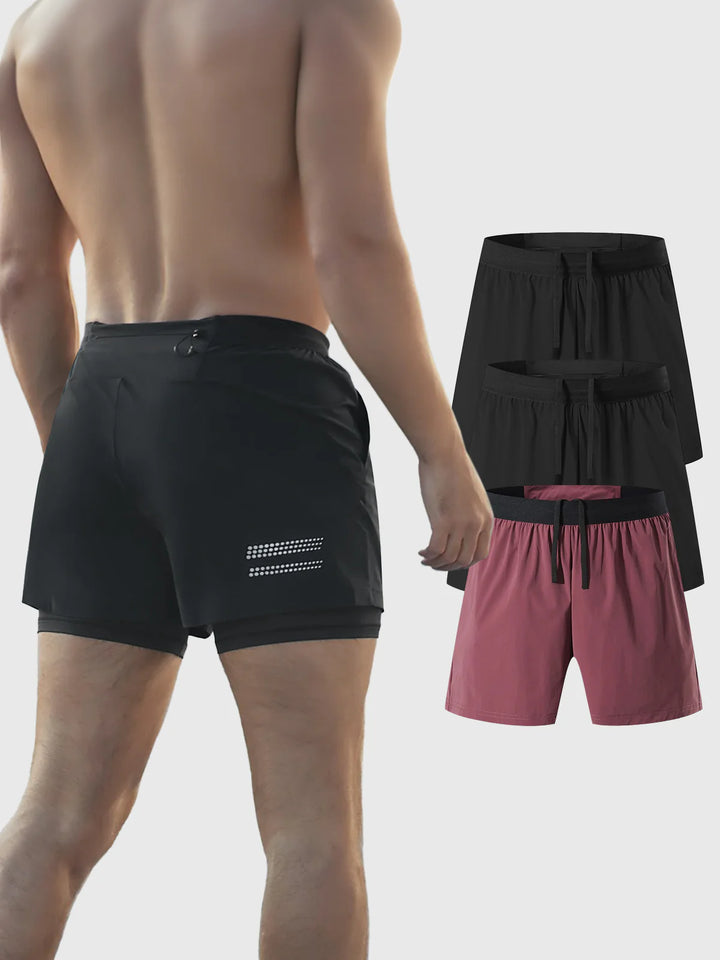3-Pack 5" Pace Breaker Short 2-in-1 Lined - DUVAL