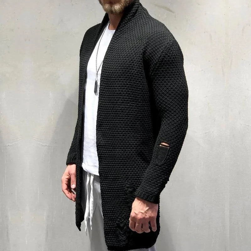 Casual Knitted Sweater Cardigan Long Coat - DUVAL