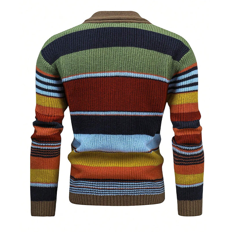 men's-colorblock-lapel-sweater-jacket