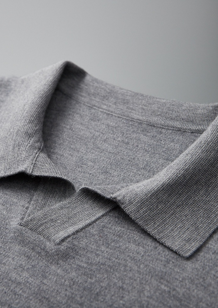 Premium Cashmere Buttonless Sweater Polo