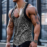 men's-sexy-u-neck-leopard-print-patchwork-tank-top