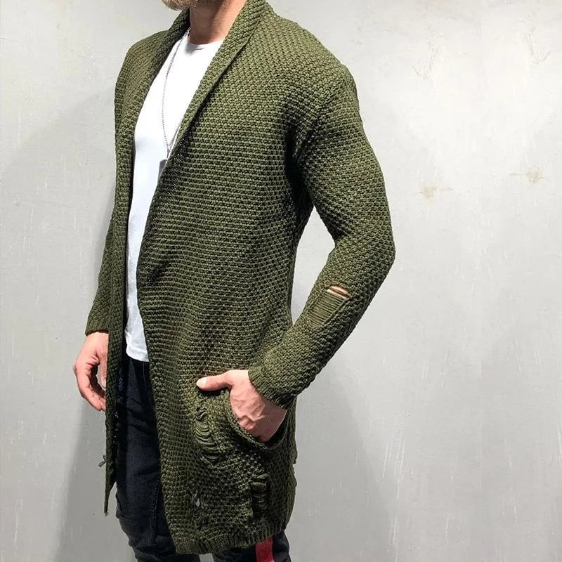 Casual Knitted Sweater Cardigan Long Coat - DUVAL