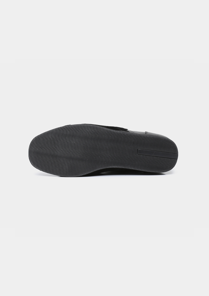 Black Retro Hybrid Suede Leather Runner