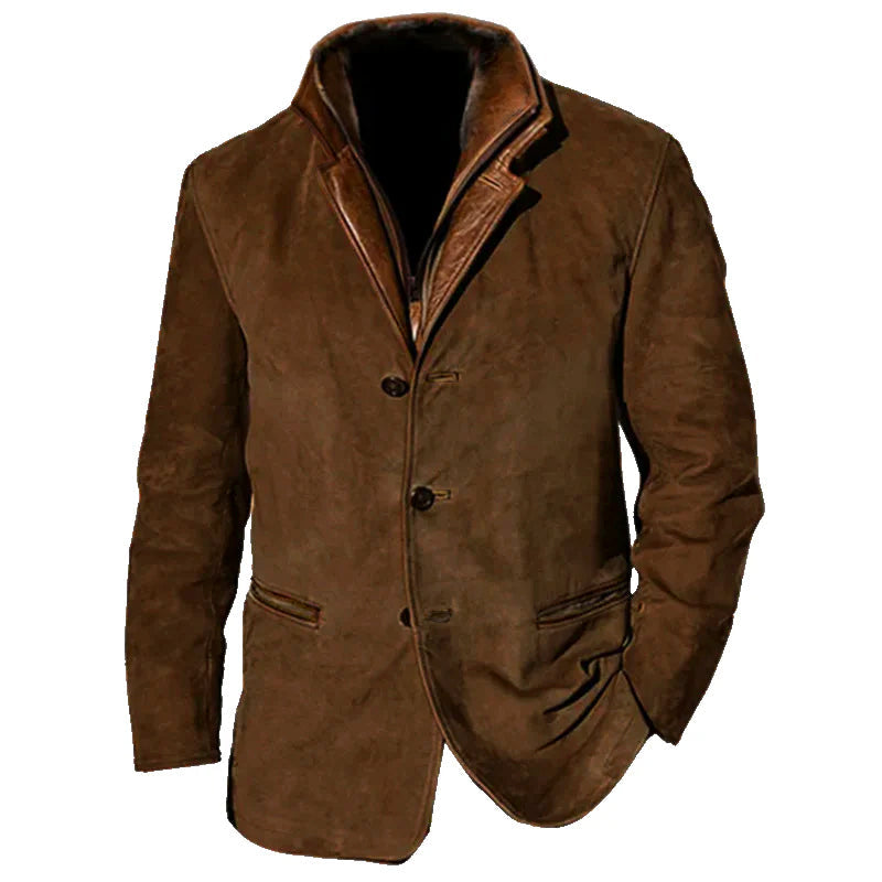 Men's Autumn Vintage Buckskin Jacket