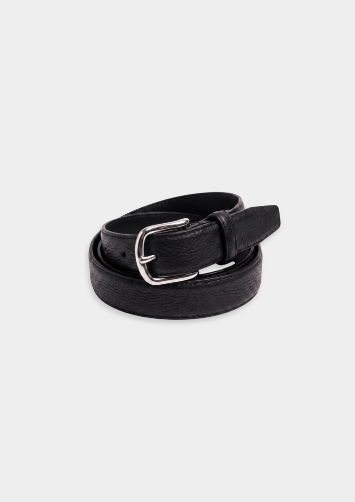 Black Essential Leather Belt