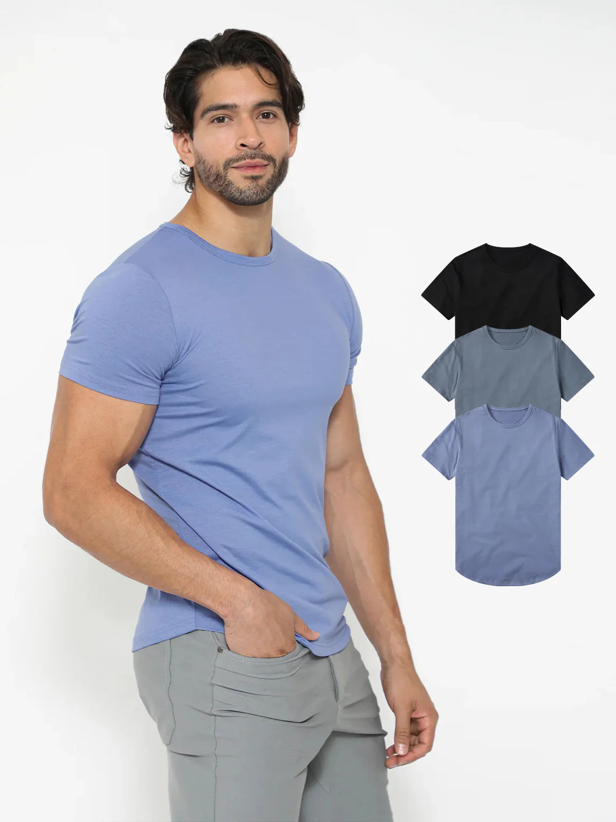 3-Pack All Day Elite Curve-Hem Tee