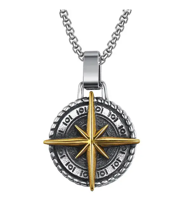 Modern Compass Luxury Necklace Pendant