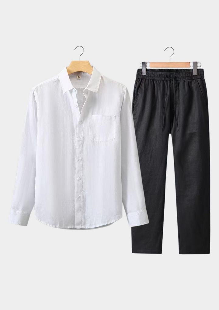 Aurelio Longsleeve Summer Set - White/black