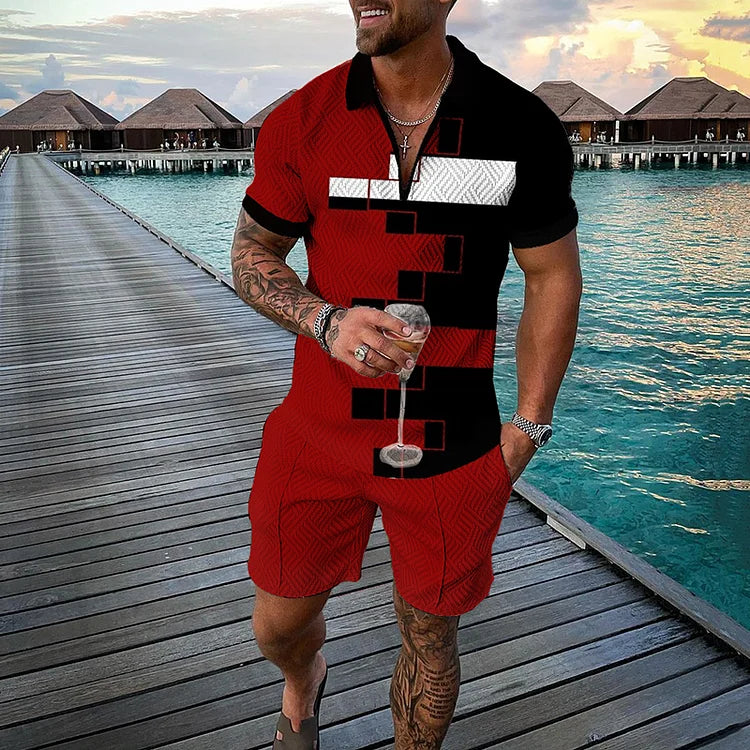 Emerge Polo Shirt And Short Co-Ord - DUVAL