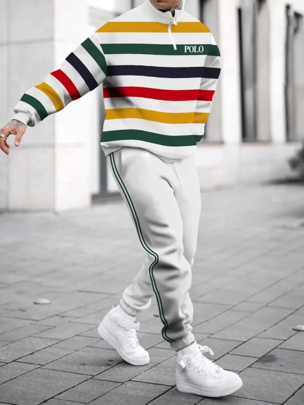 Long Sleeve Zipper Two-piece Set