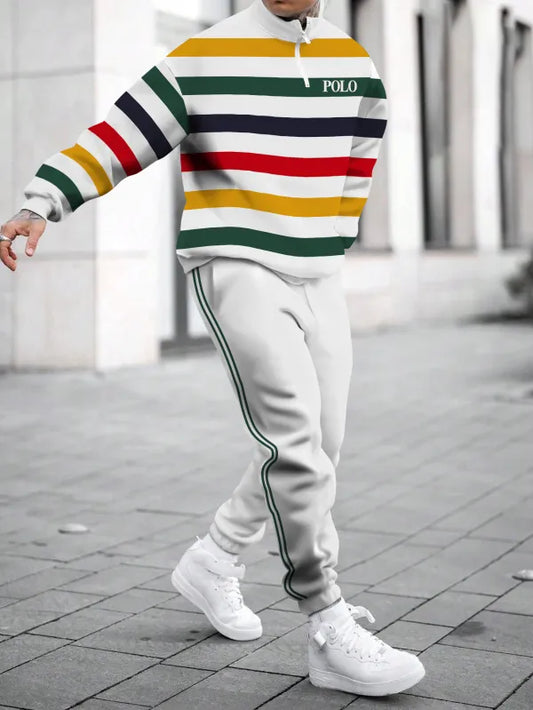 Long Sleeve Zipper Two-piece Set