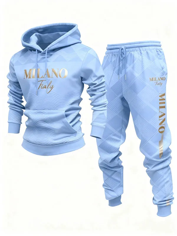 Hoodies Long Sleeved Sweatshirts &amp; Sweatpants Two-Piece Set - DUVAL