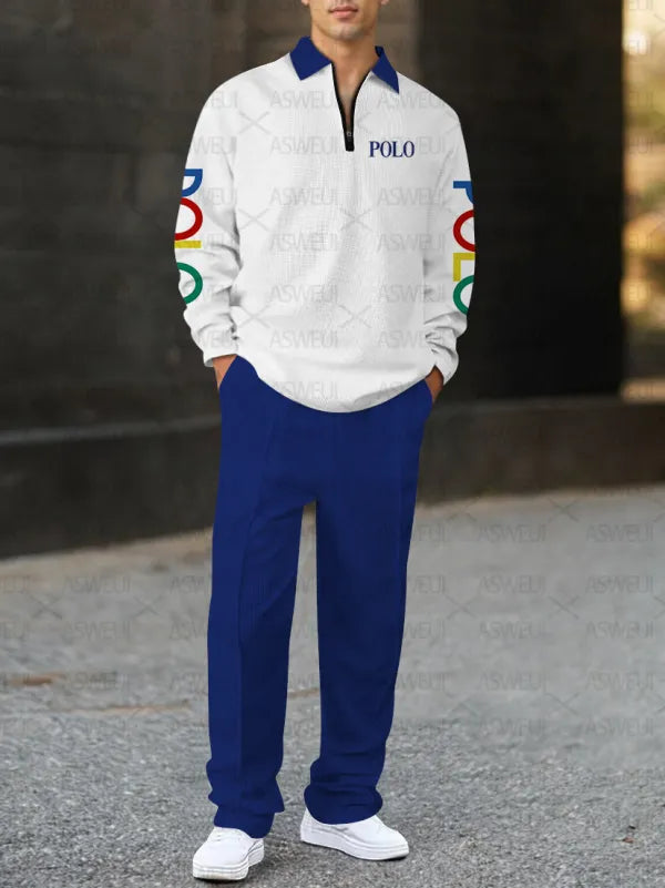 Long Sleeve Zipper Two-piece Set - DUVAL