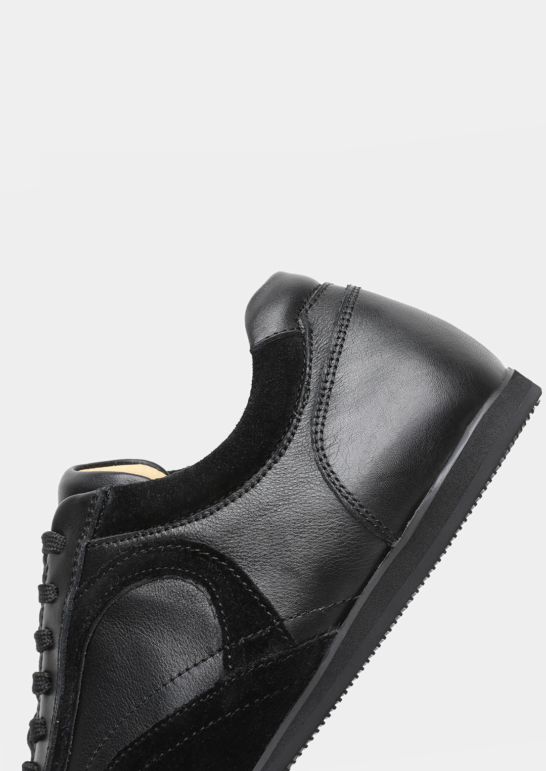 Black Retro Hybrid Suede Leather Runner