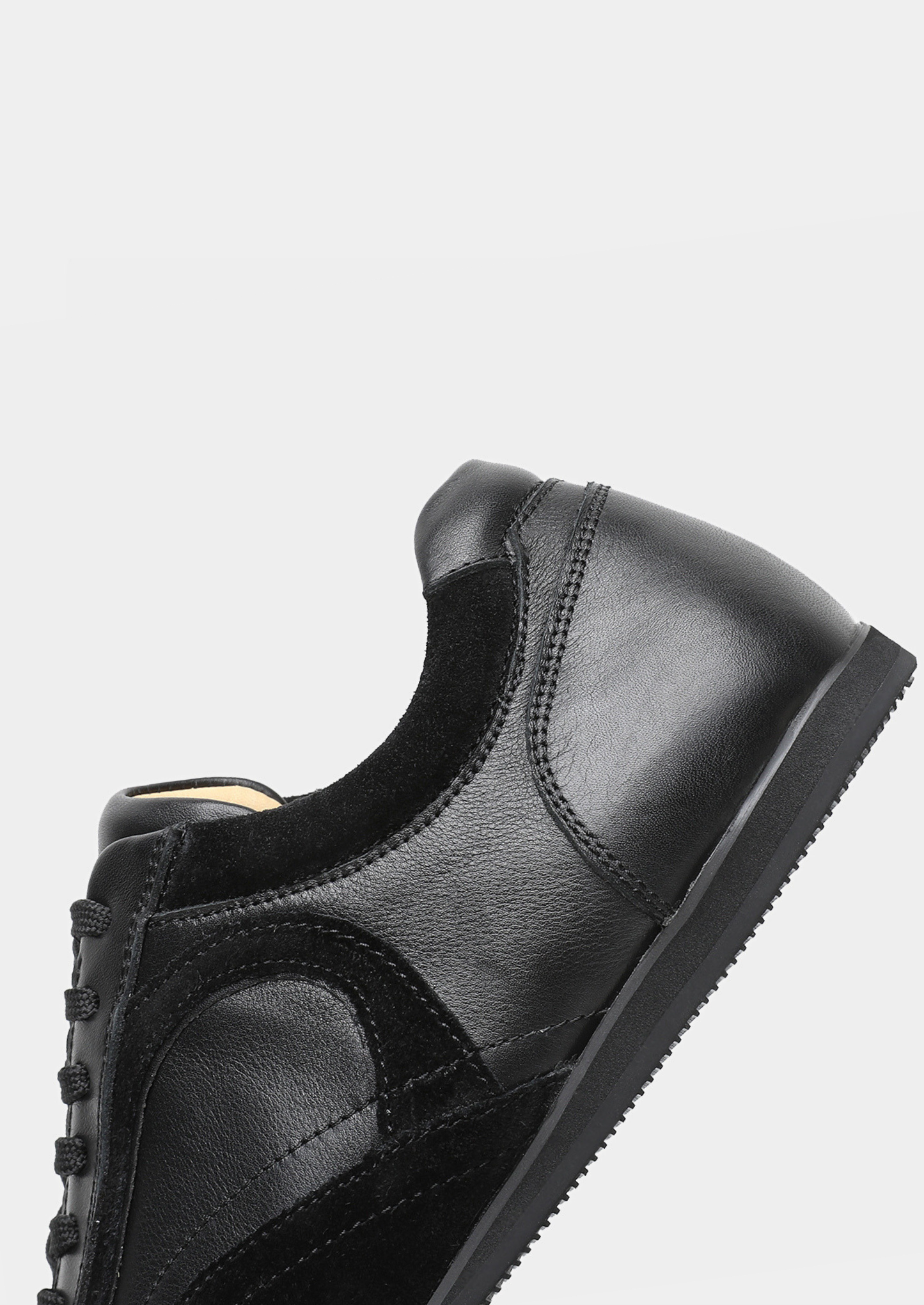 Black Retro Hybrid Suede Leather Runner