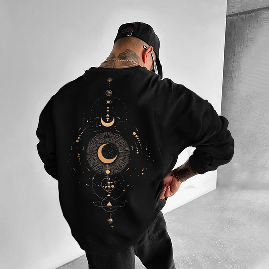 Oversized ''Astral Spine'' Crew Sweatshirt
