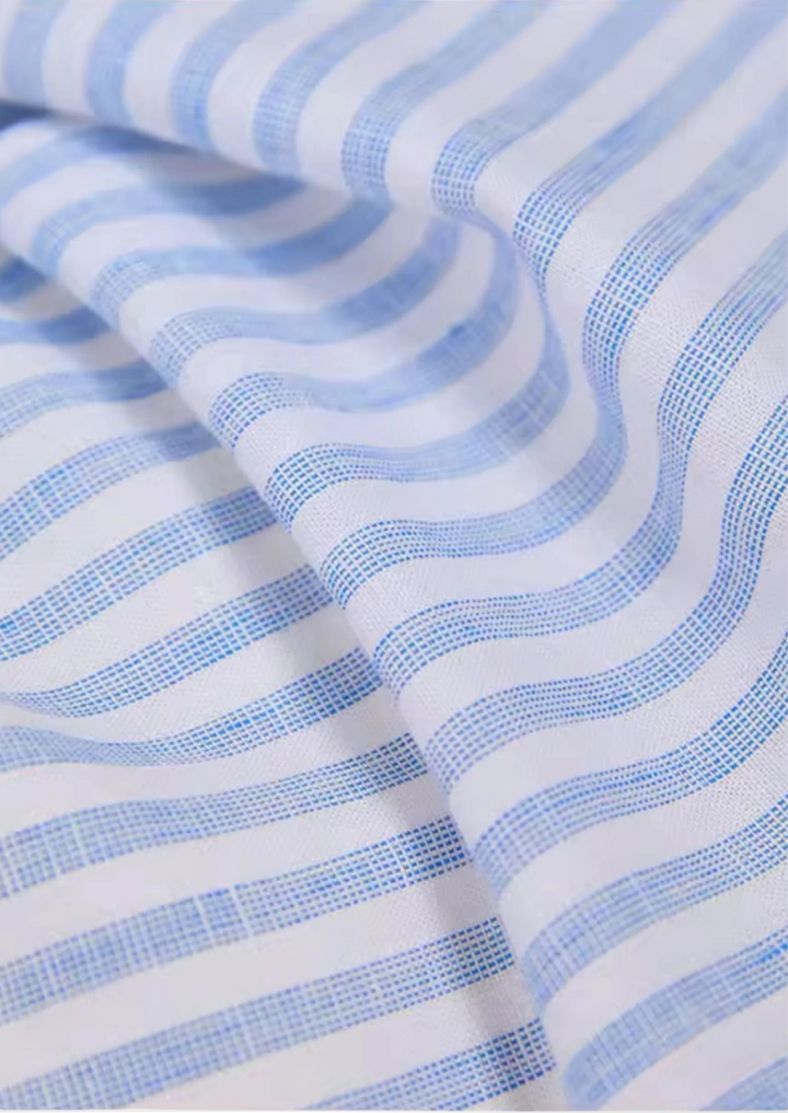 Portofino Striped Coastal Shirt - Light Blue